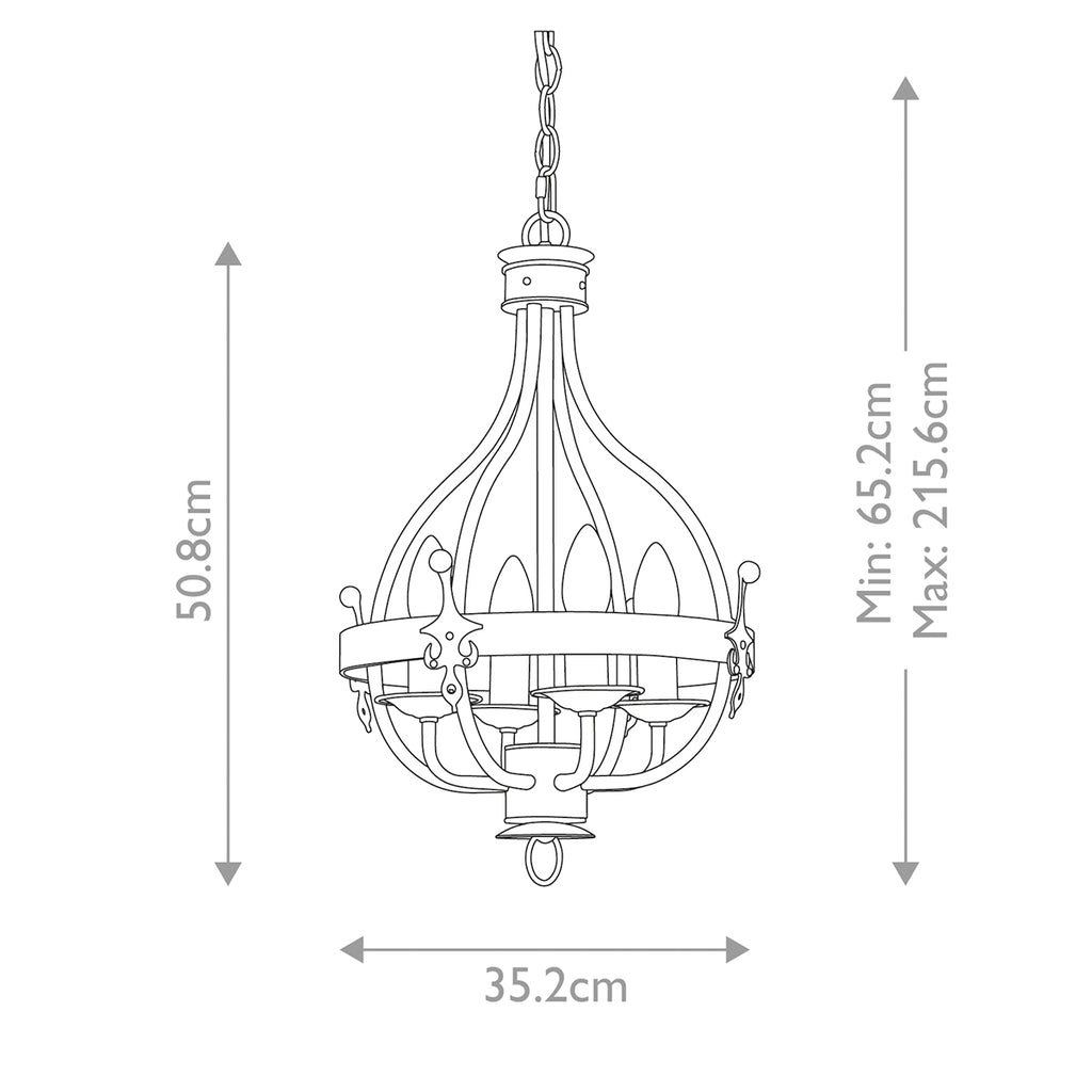 Pendelleuchte Windsor (Graphit) 4x - Elstead Lighting