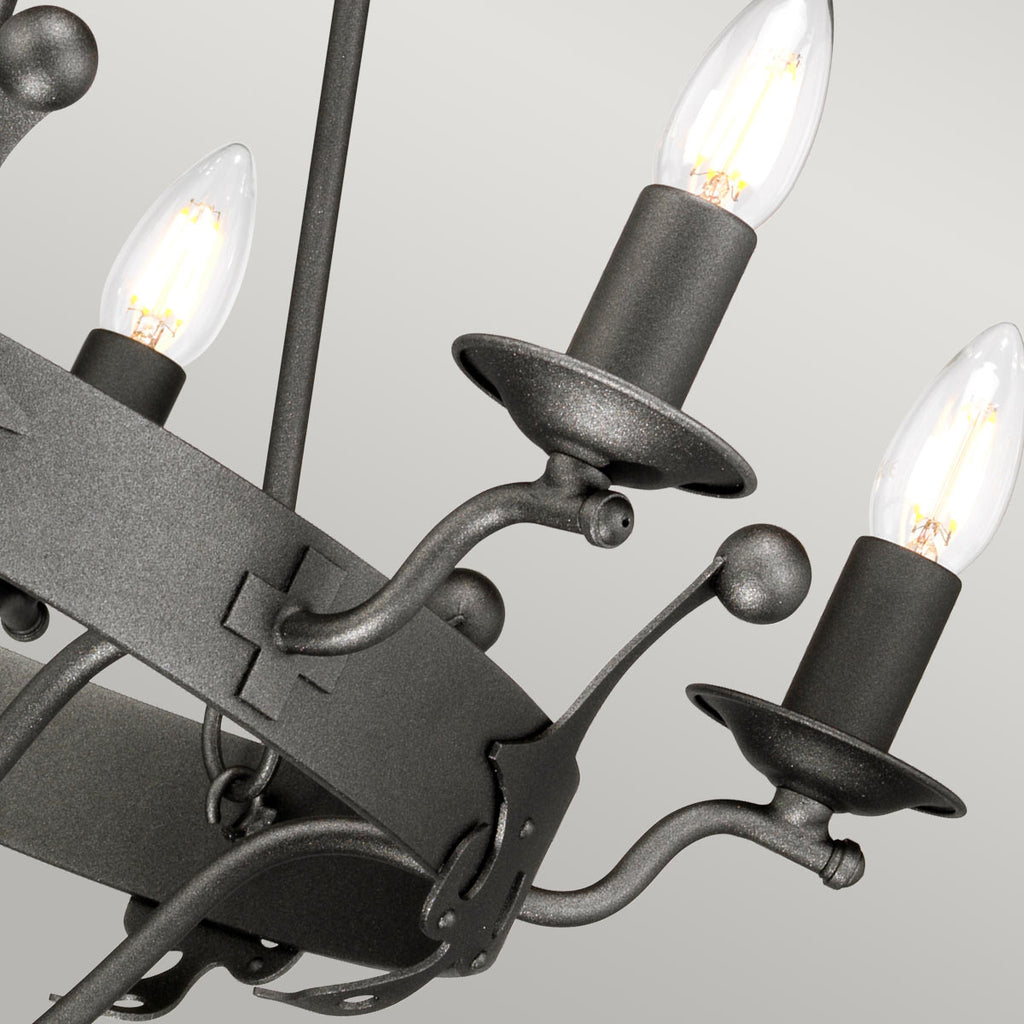 Pendelleuchte Windsor (Graphit) 6x - Elstead Lighting