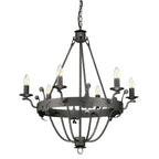 Pendelleuchte Windsor (Graphit) 6x - Elstead Lighting