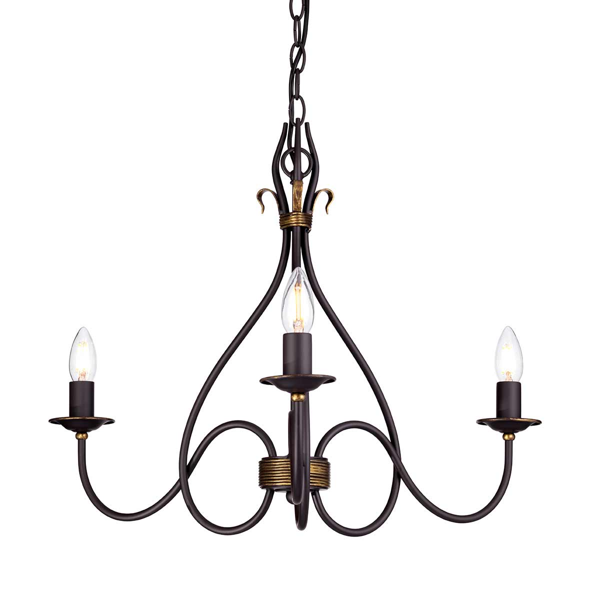Pendelleuchte Windermere (goldfarben) 3x - Elstead Lighting