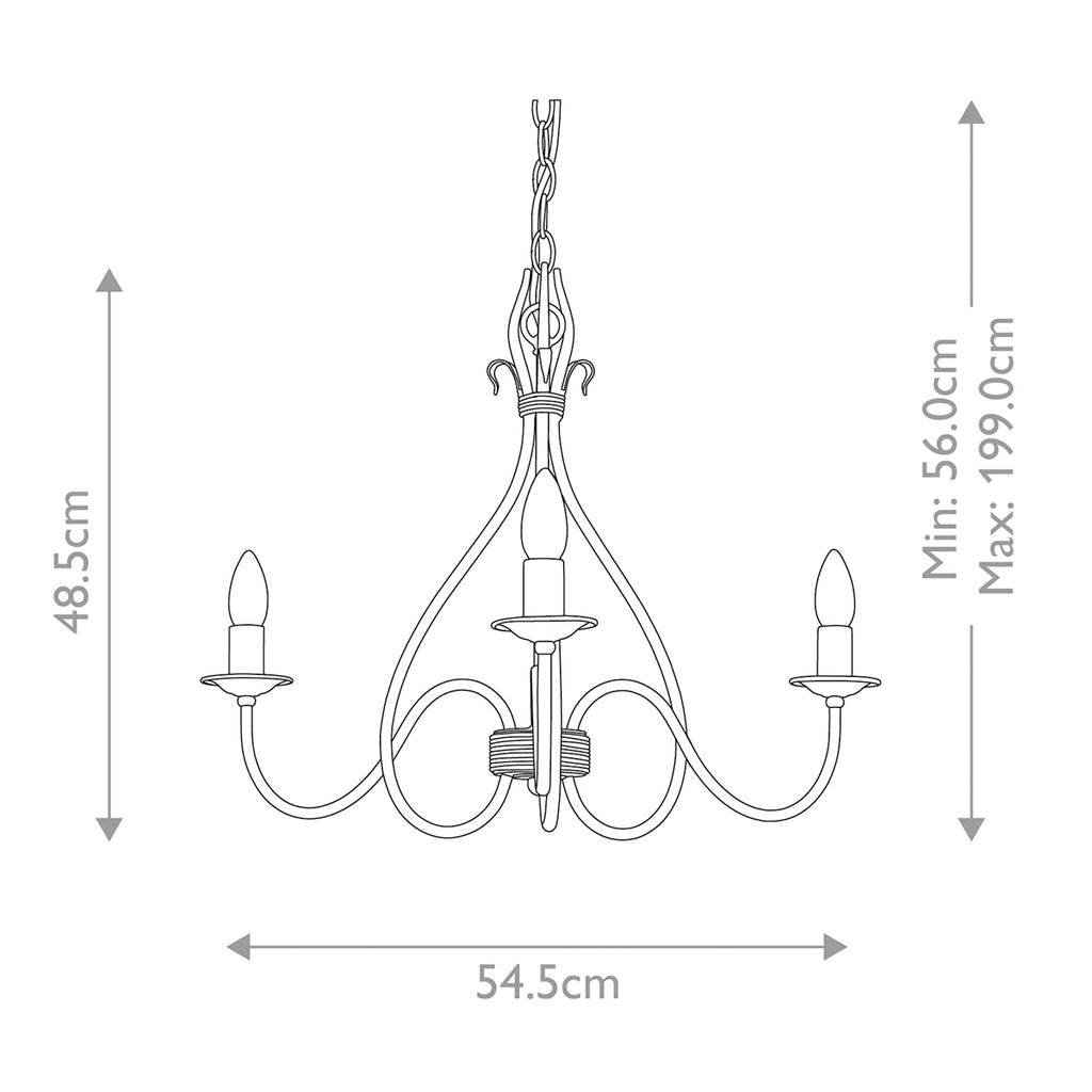 Pendelleuchte Windermere (goldfarben) 3x - Elstead Lighting