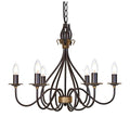 Pendelleuchte Windermere (goldfarben) 6x - Elstead Lighting