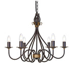 Pendelleuchte Windermere (goldfarben) 6x - Elstead Lighting