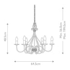 Pendelleuchte Windermere (goldfarben) 6x - Elstead Lighting