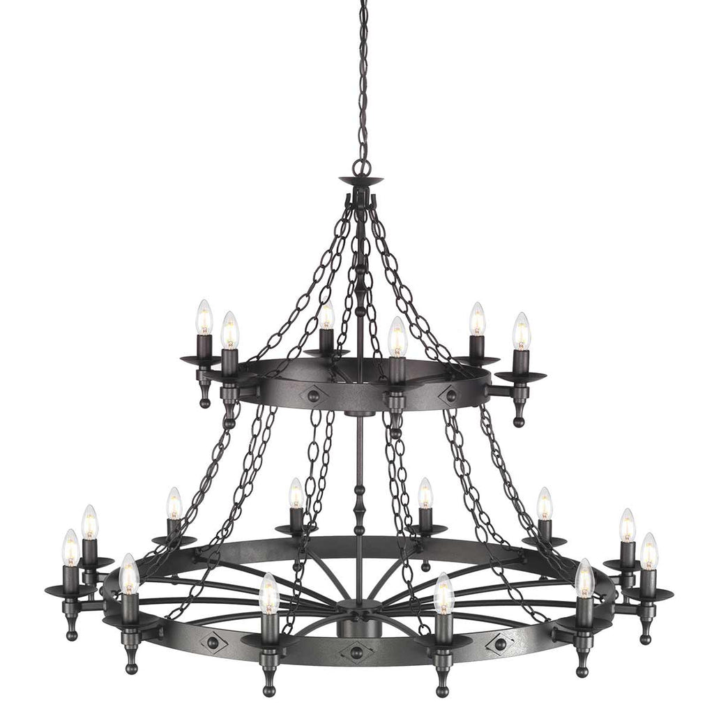 Pendelleuchte Warwick (schwarz) 18x - Elstead Lighting