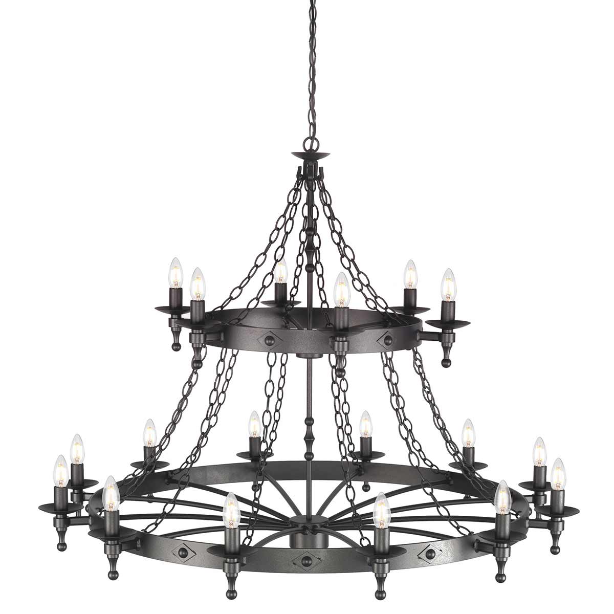 Pendelleuchte Warwick (schwarz) 18x - Elstead Lighting