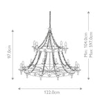 Pendelleuchte Warwick (schwarz) 18x - Elstead Lighting