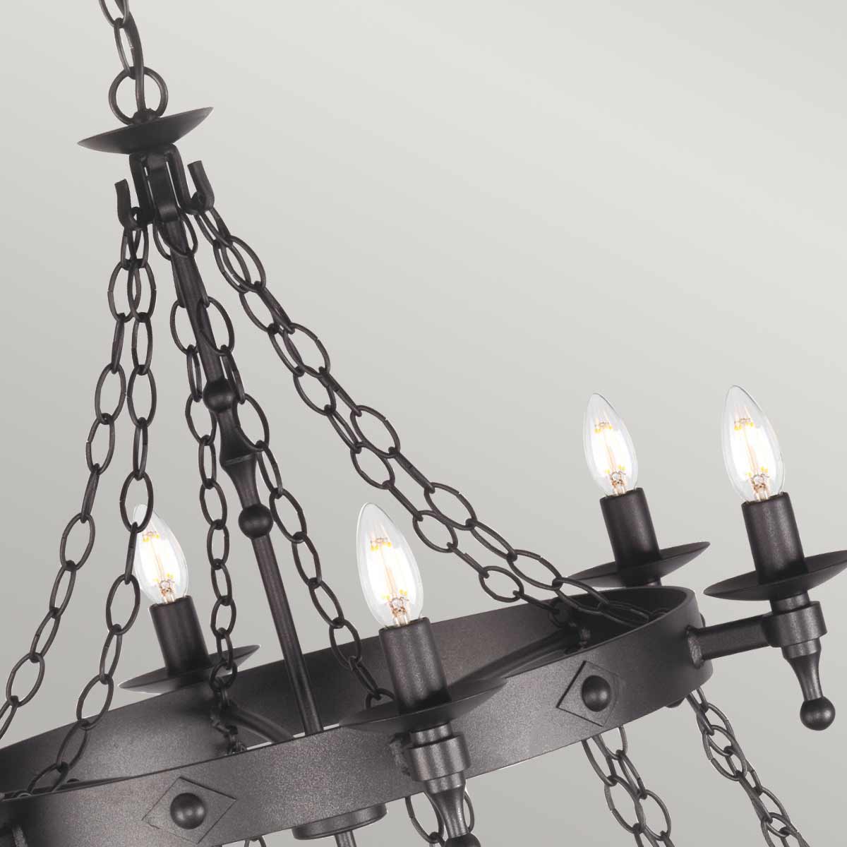 Pendelleuchte Warwick (schwarz) 18x - Elstead Lighting