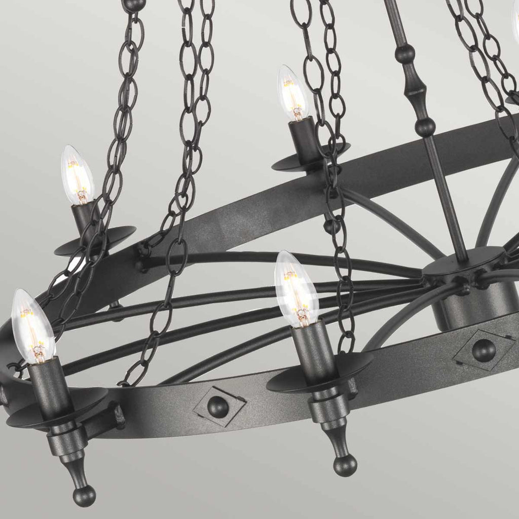 Pendelleuchte Warwick (schwarz) 18x - Elstead Lighting