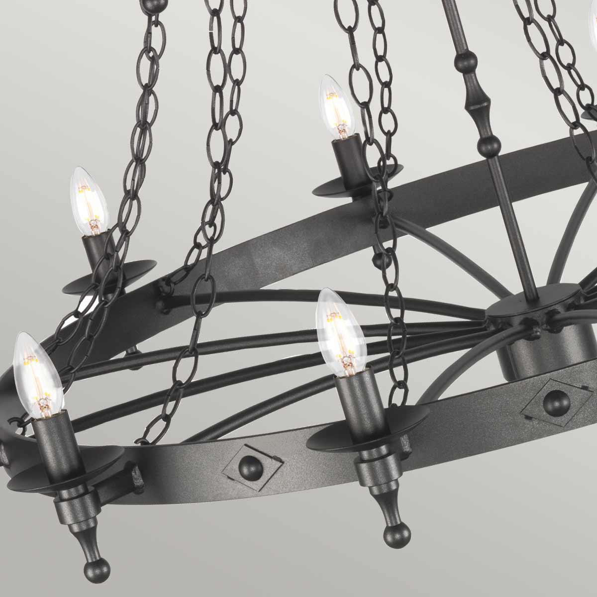 Pendelleuchte Warwick (schwarz) 18x - Elstead Lighting