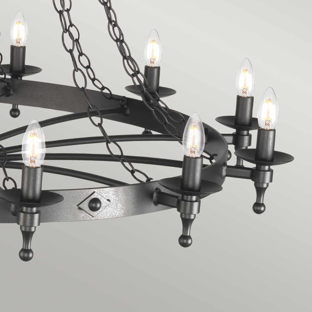 Pendelleuchte Warwick (schwarz) 18x - Elstead Lighting
