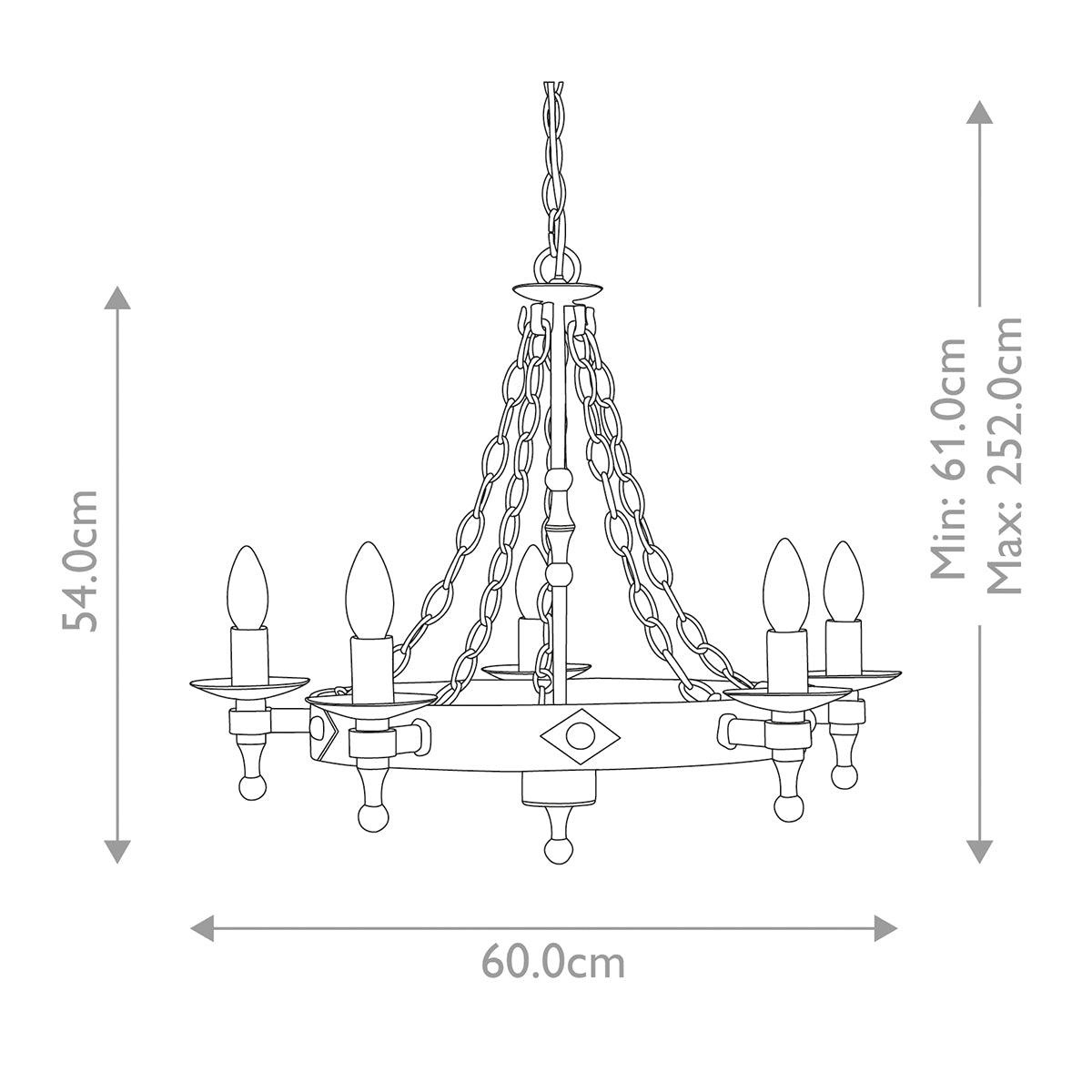 Pendelleuchte Warwick (schwarz) 5x - Elstead Lighting