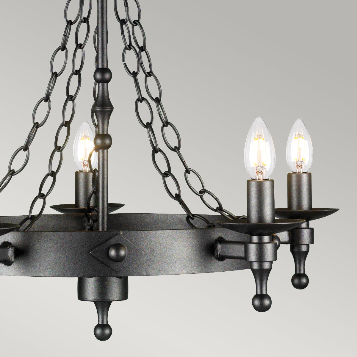 Pendelleuchte Warwick (schwarz) 5x - Elstead Lighting