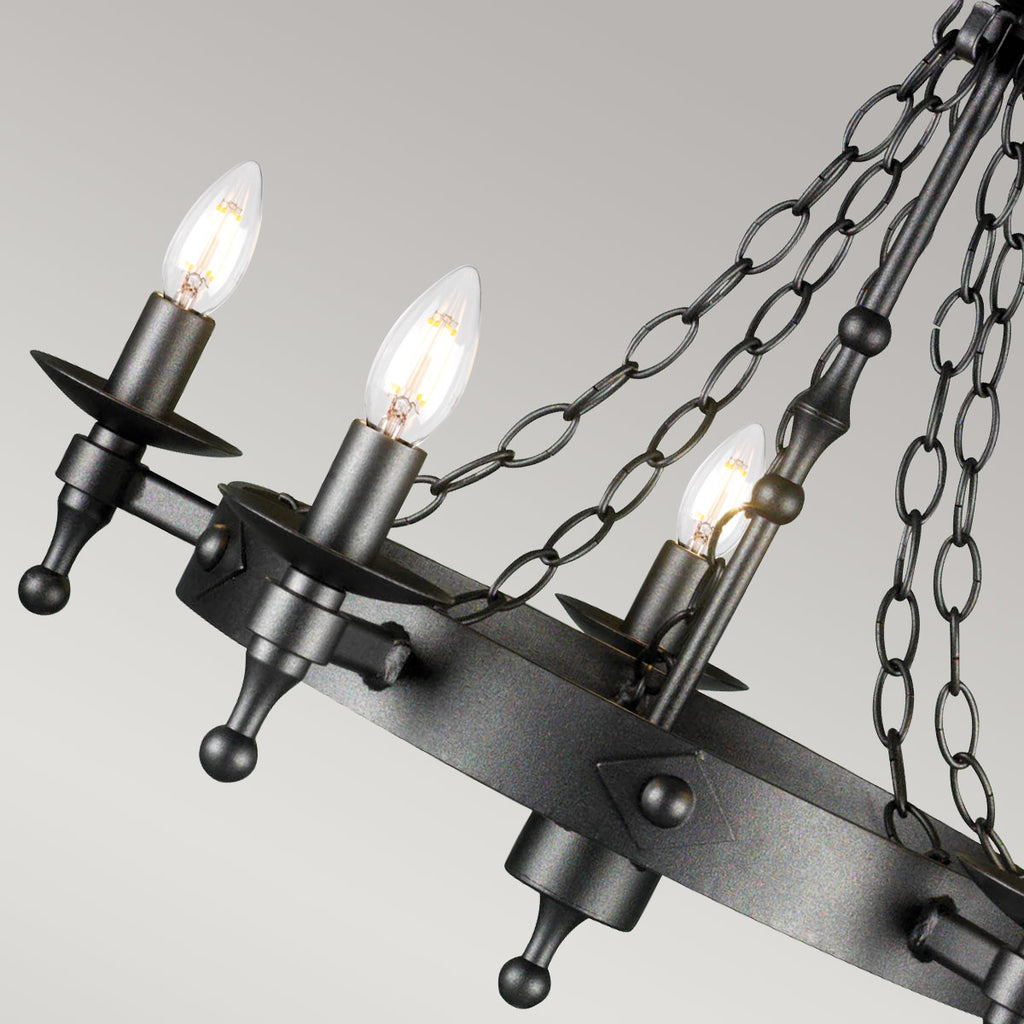 Pendelleuchte Warwick (schwarz) 5x - Elstead Lighting