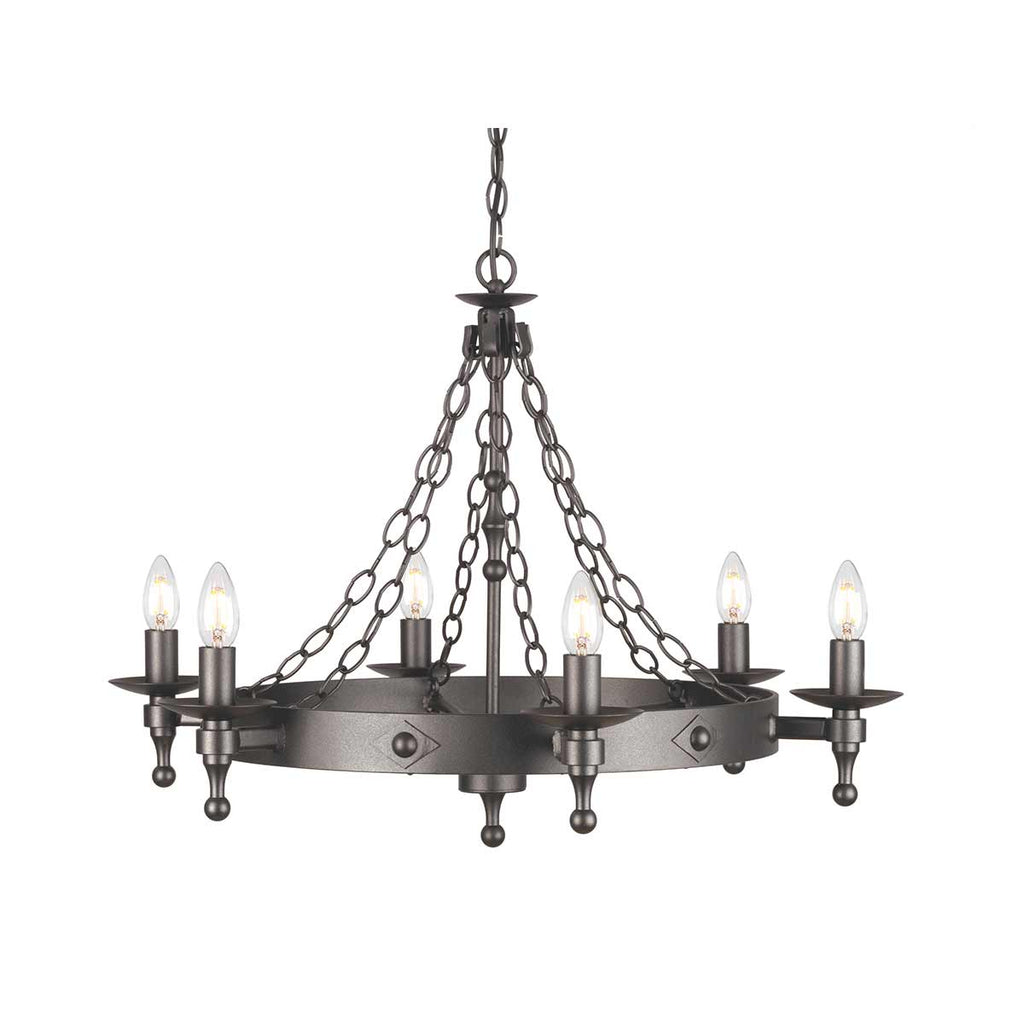 Pendelleuchte Warwick (schwarz) 6x - Elstead Lighting