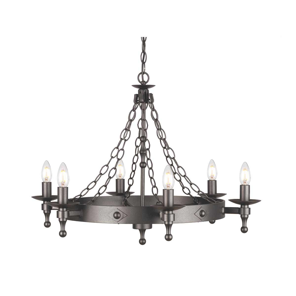 Pendelleuchte Warwick (schwarz) 6x - Elstead Lighting