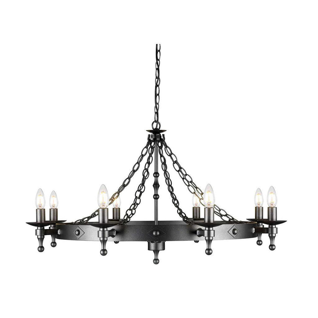 Pendelleuchte Warwick (schwarz) 8x - Elstead Lighting