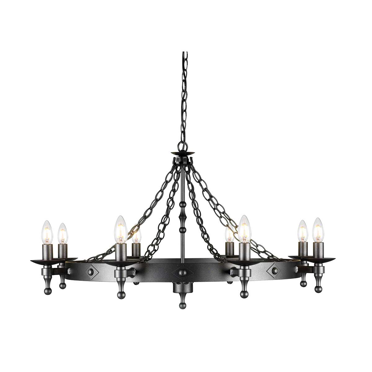 Pendelleuchte Warwick (schwarz) 8x - Elstead Lighting