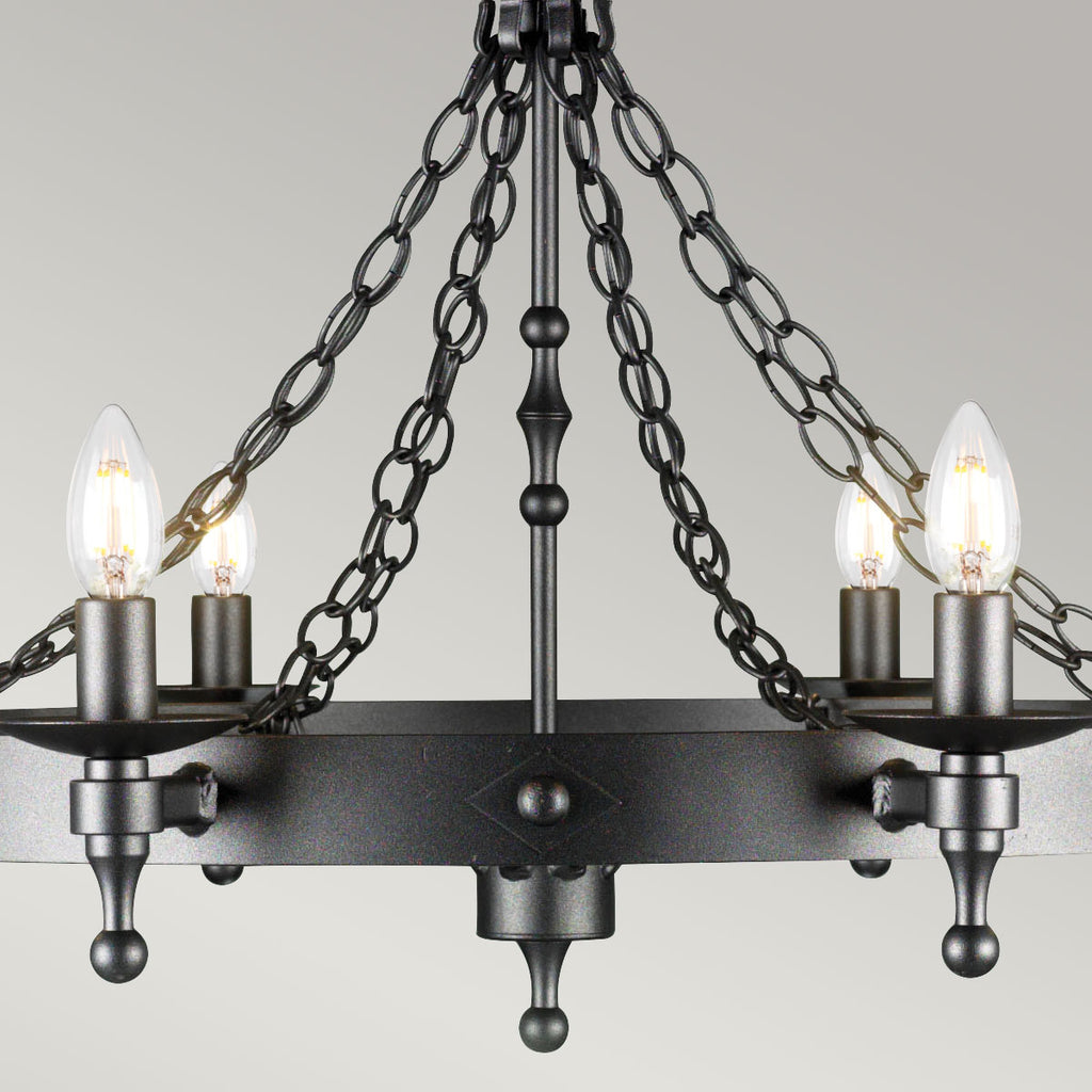 Pendelleuchte Warwick (schwarz) 8x - Elstead Lighting