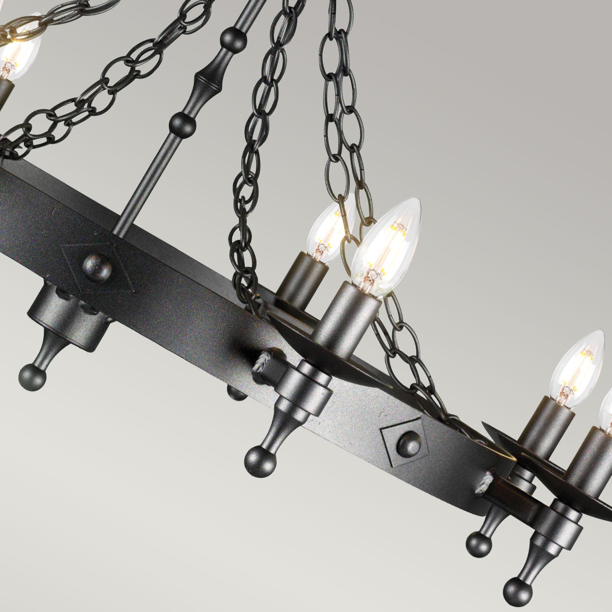 Pendelleuchte Warwick (schwarz) 8x - Elstead Lighting