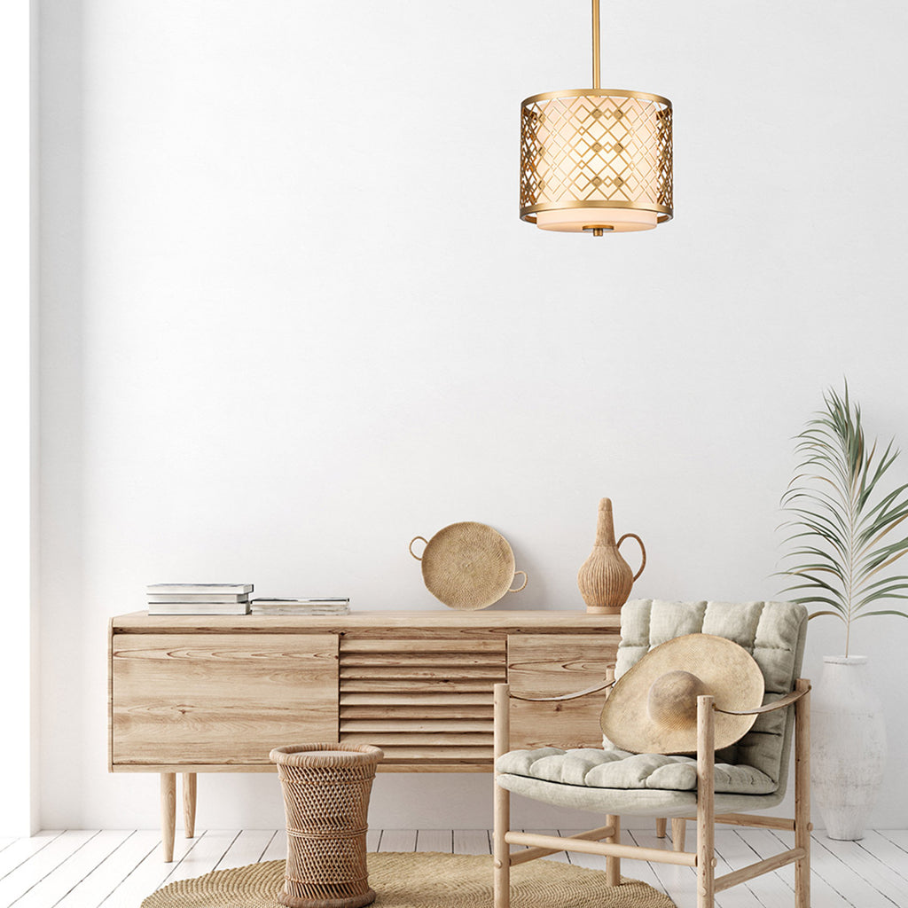 Pendelleuchte Ziggy (goldfarben) 2x - Elstead Lighting