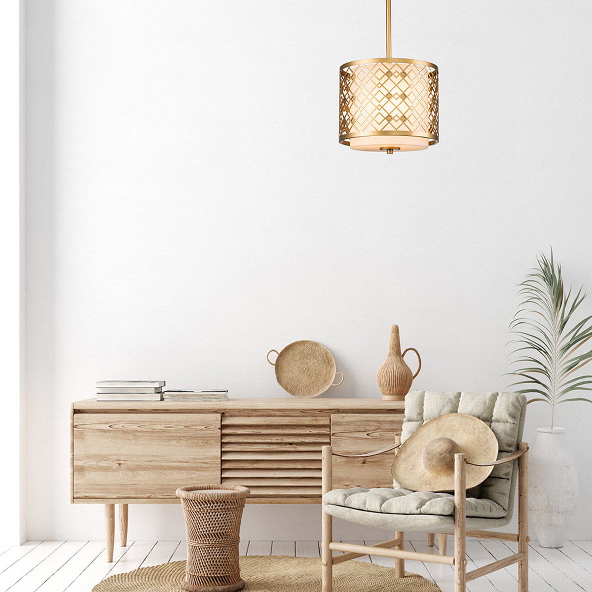 Pendelleuchte Ziggy (goldfarben) 2x - Elstead Lighting