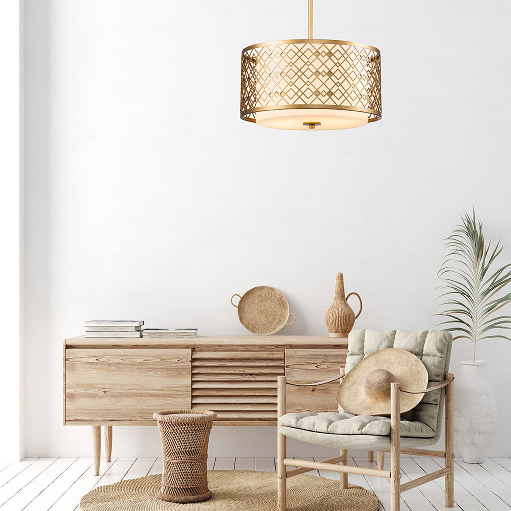 Pendelleuchte Ziggy (goldfarben) 2x - Elstead Lighting