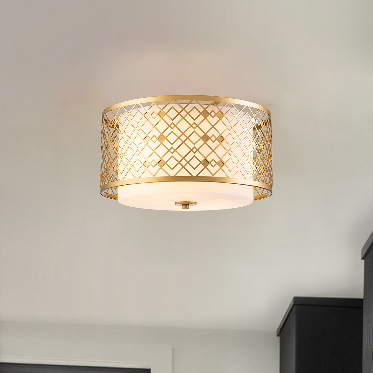 Deckenleuchte Ziggy (goldfarben) 2x - Elstead Lighting