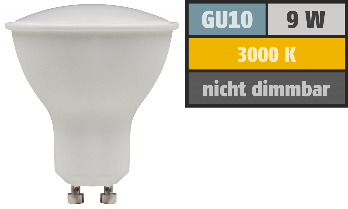 LED-Strahler LEDeco PV-90 GU10, 9W, 900lm, 120°, 3000K, warmweiß