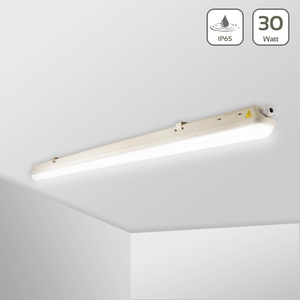 LED Wannenleuchte Feuchtraumleuchte 30W 5000K 3.000lm 1.480mm IP65
