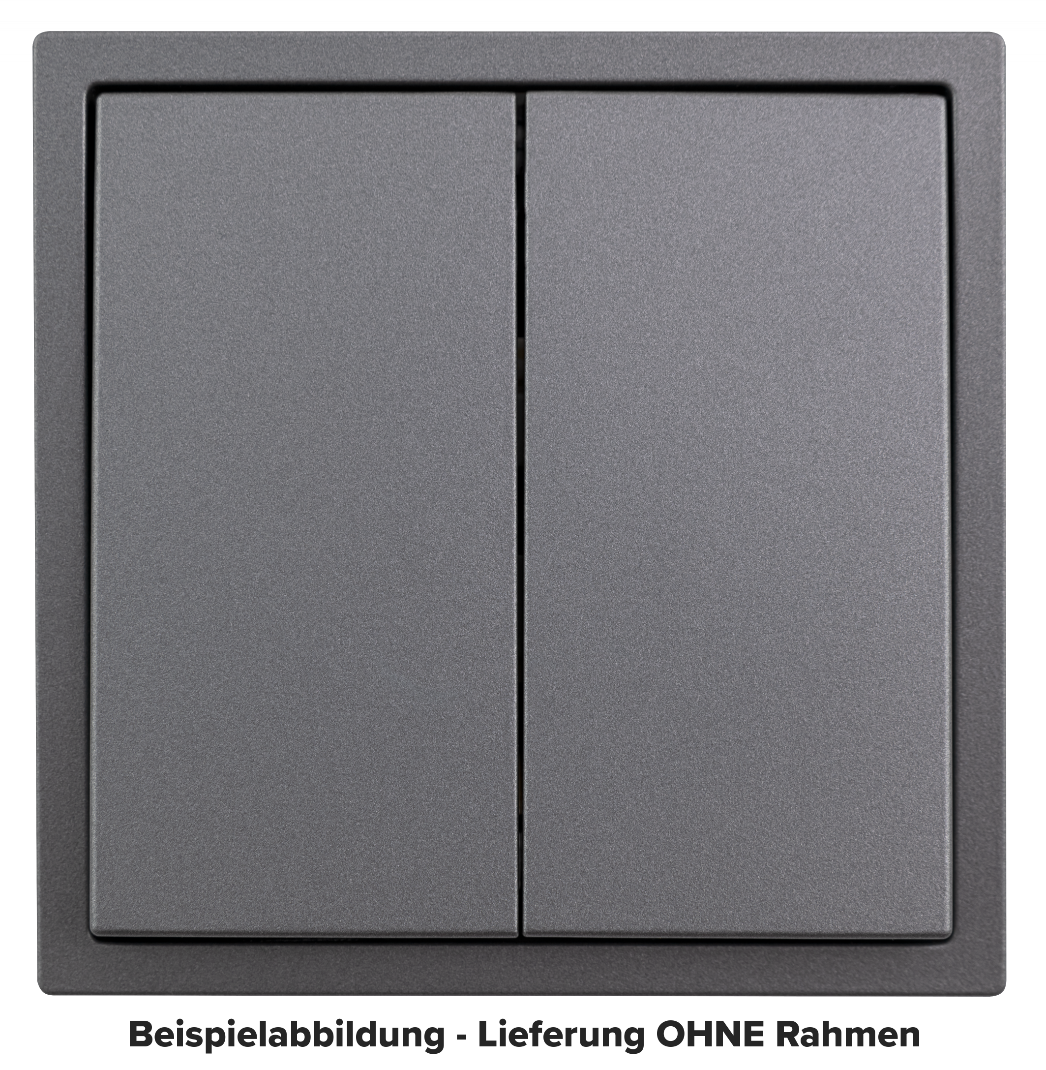 Serien-Schalter LEDeco Shallow 2-fach, 250V~/10A, Klemmanschluss, anthrazit