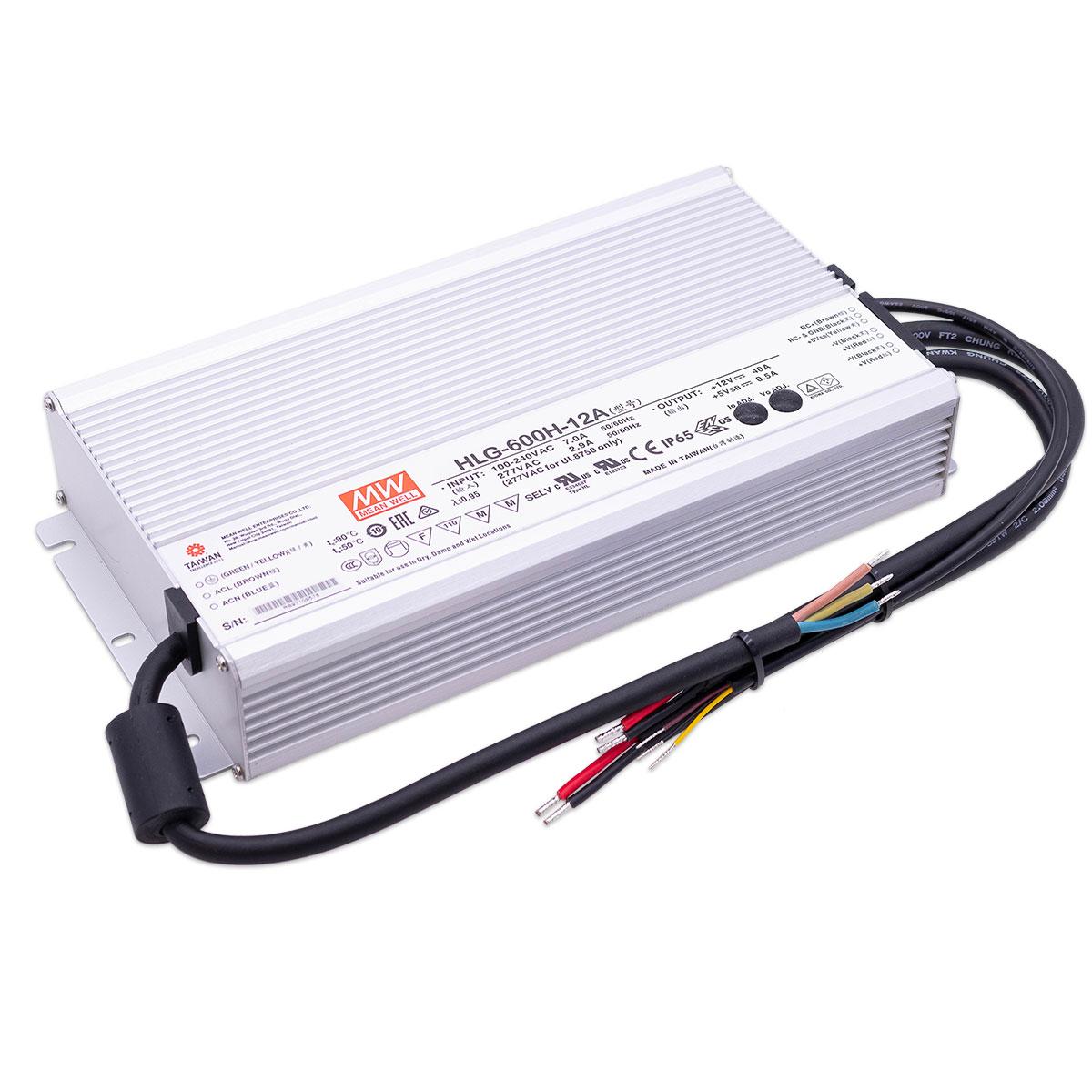 Mean Well HLG-600H-12A LED Netzteil 480W 12V 40A IP65 Schaltnetzteil CV