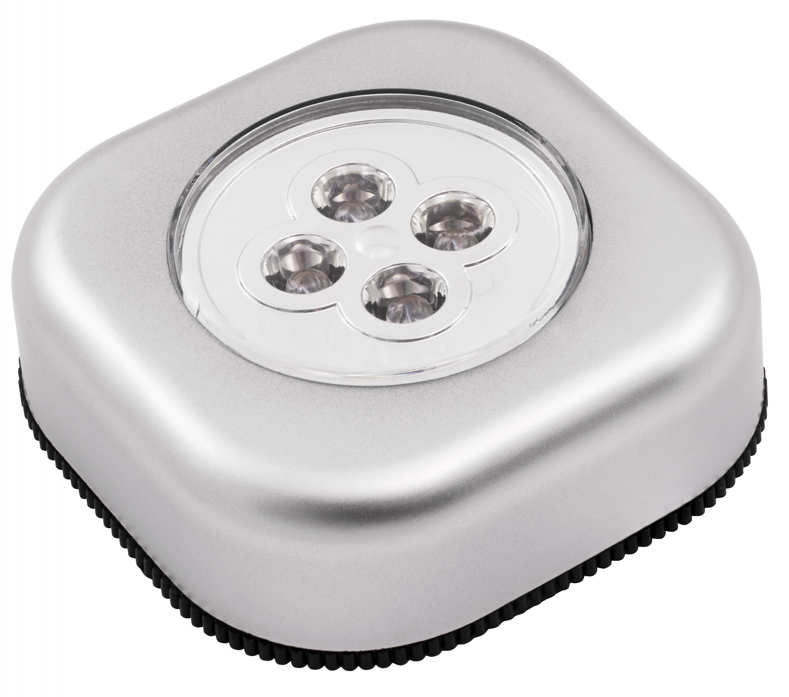 LED-Klebeleuchte LEDeco LK4 mit Klebefolie, 70x70x24mm, silber