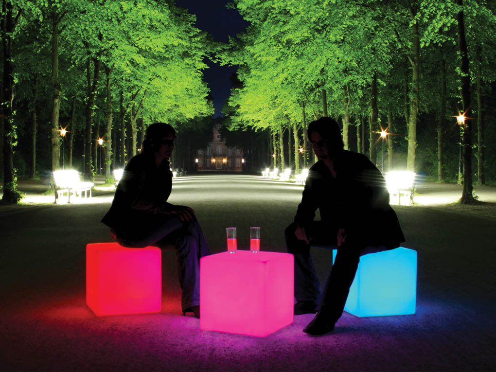 Leuchtwürfel CUBE AKKU (Outdoor) – LED Farbwechsel & Fernbedienung – Moree