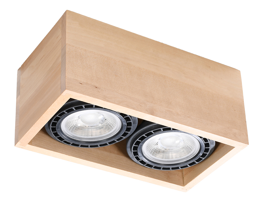 Deckenleuchte QUATRO 2 Natural Holz