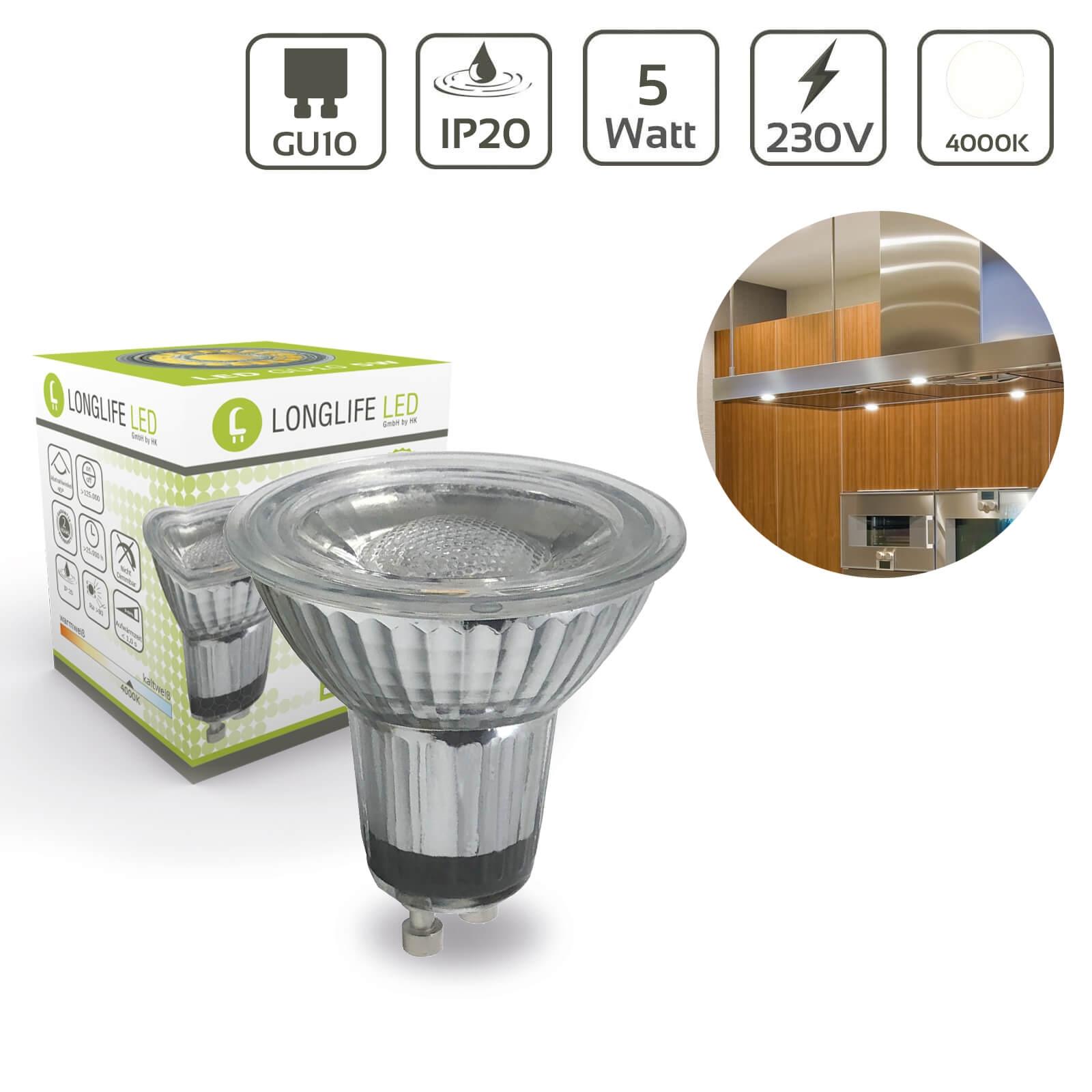 LED Spot GU10 5W Neutralweiß 4000K 440lm 40° Neutralweiss | ersetzt 50W