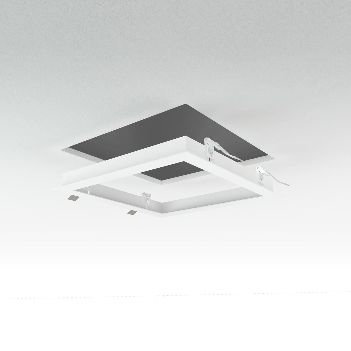 LED Panel Einbaurahmen 30x30cm weiß Deckeneinbau Montagerahmen für Rigipskartondecke