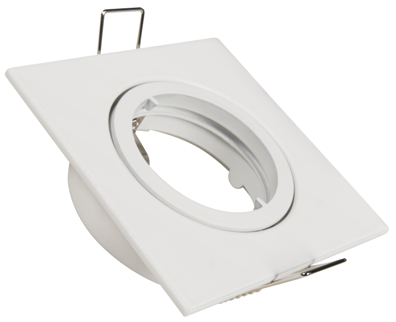 Einbaurahmen LEDeco DL-826w eckig, 82x82mm, schwenkbar, Bajonett Verschluss