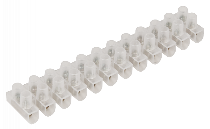 Lüsterklemme LEDeco, 12 Klemmen, 2,5mm², 3A, transparent