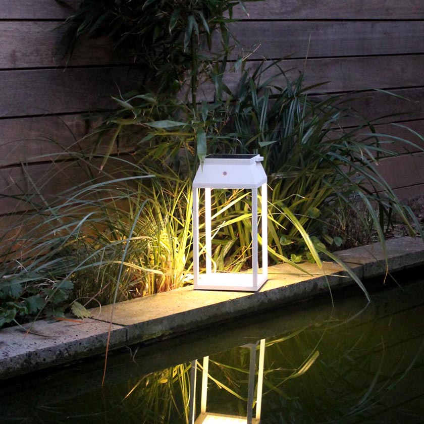 Designer Laterne LOUIS SOLAR (Weiß) – Moree