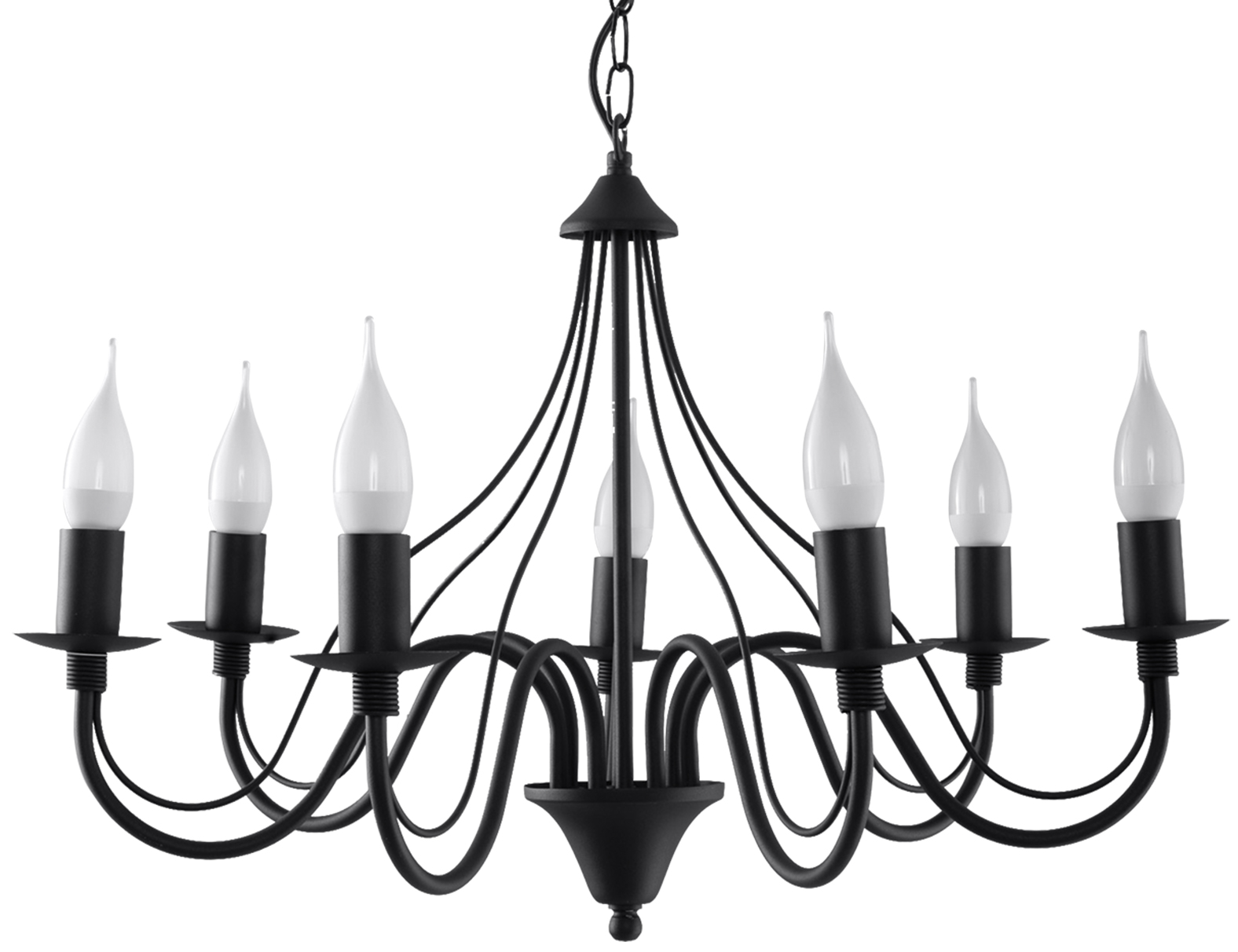 Kronleuchter MINERWA 7 schwarz