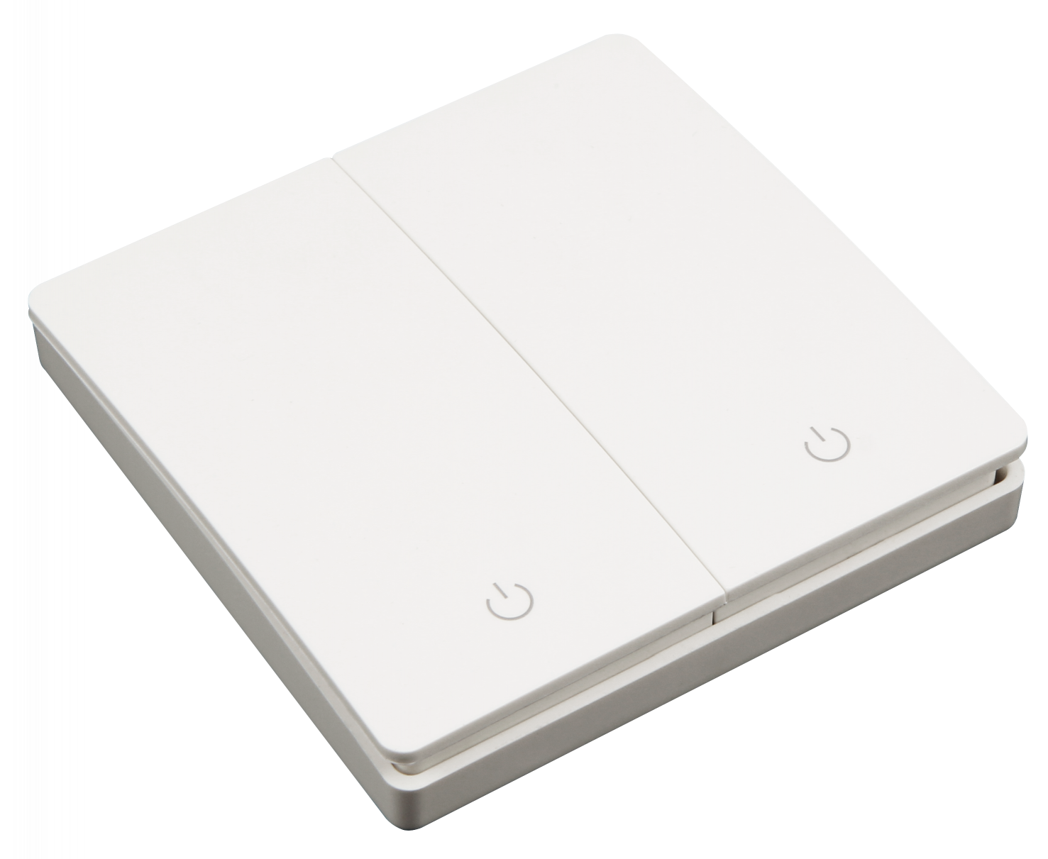 Funk-Wandtaster LEDeco Kinetic 2-fach, IP66, Funktion ohne Batterie, max 200m
