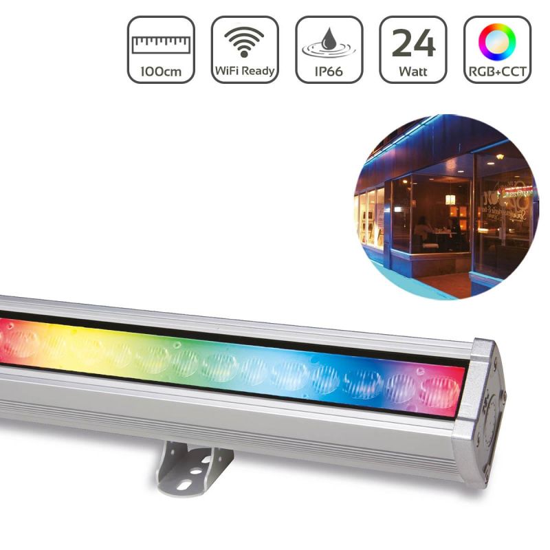 MiBoxer 24W RGB+CCT LED Wallwasher 100 cm WiFi Fassadenstrahler 230V IP66 RL1-24