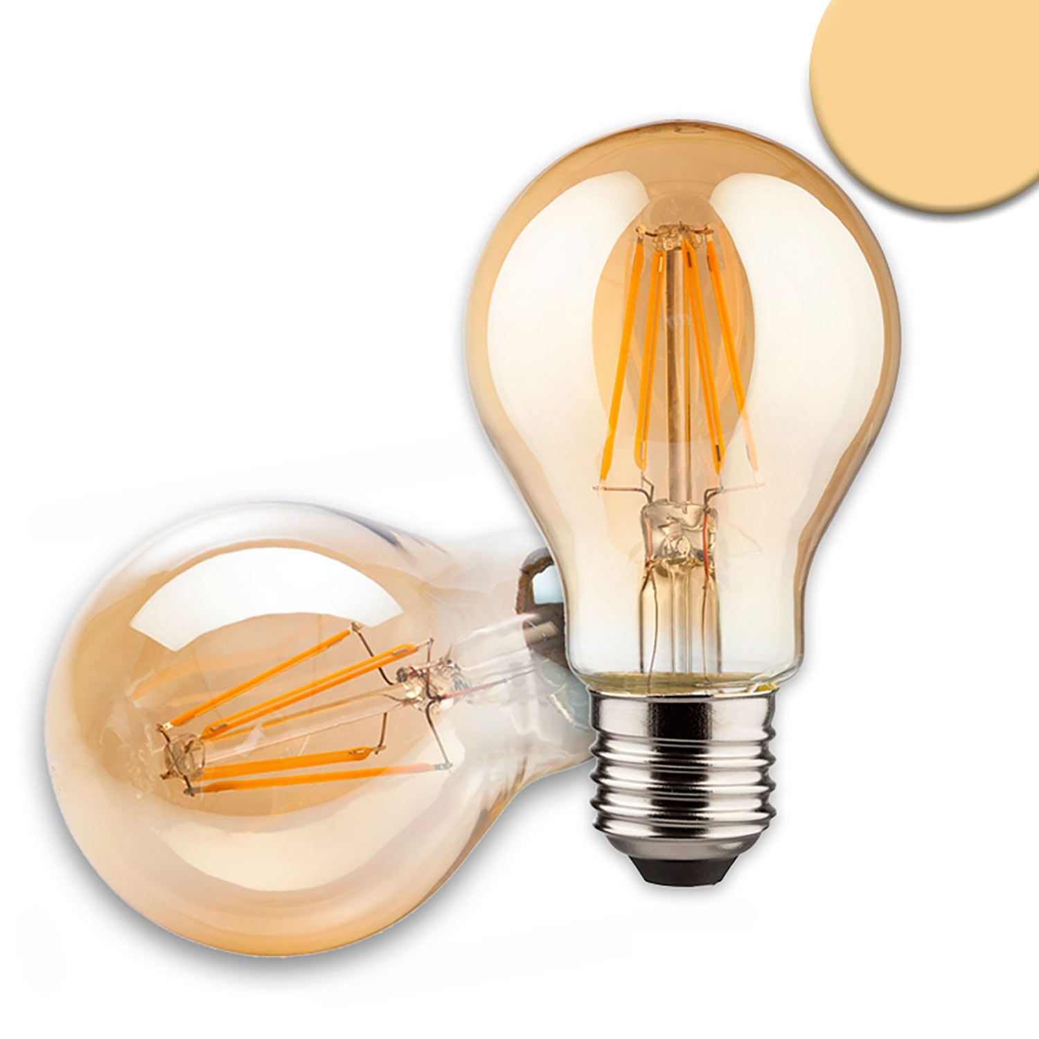 E27 Vintage Line LED Birne 8W ultrawarmweiß, dimmbar