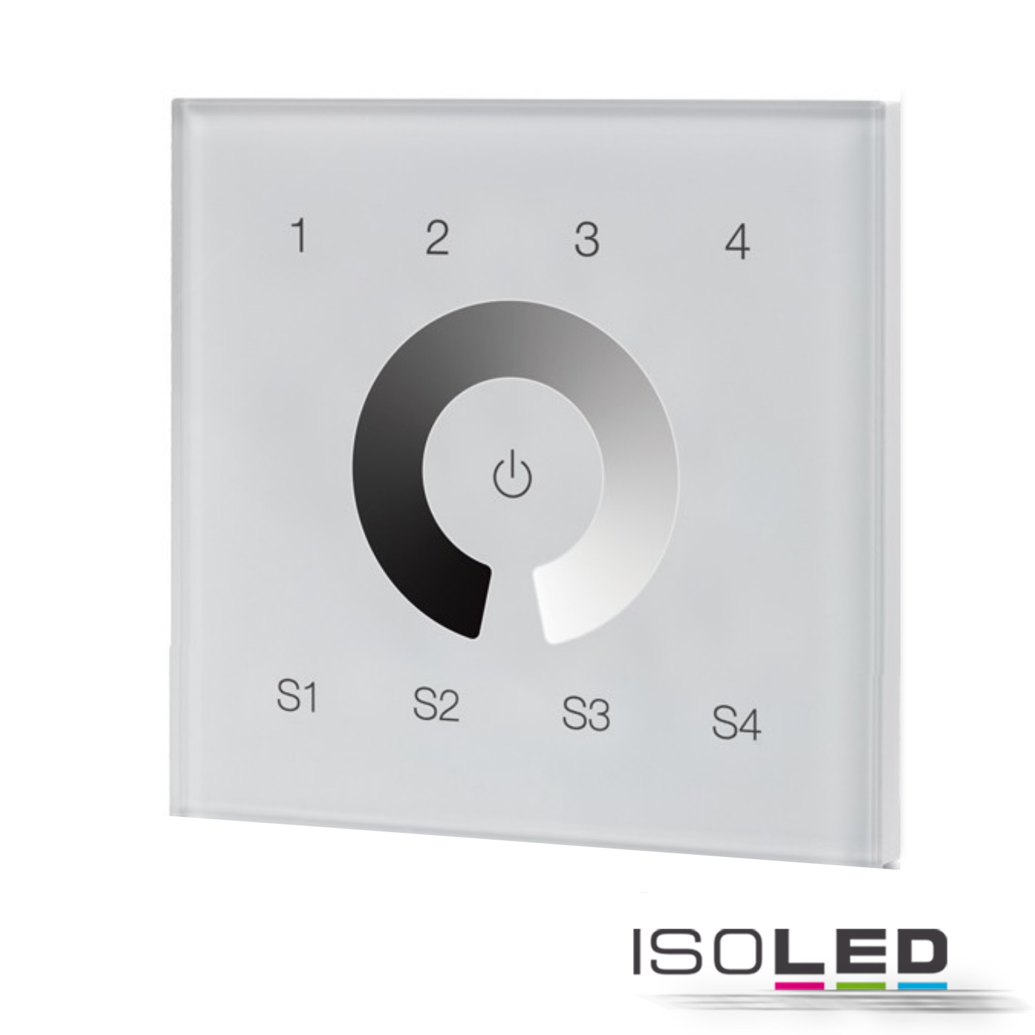 DALI 4 Gruppen / 4 Szenen Einbau-Touch Master-Dimmer, weiß, 100-240V AC / DALI-Bus Spannung