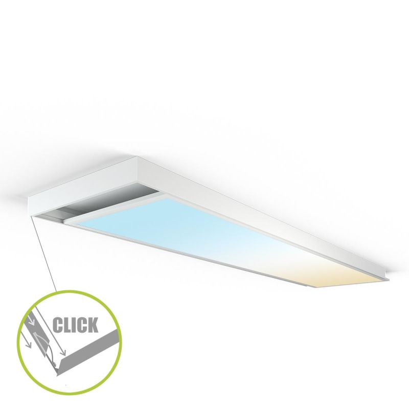 LED Panel Aufbaurahmen Click 160x40cm weiß Aufputz Montagerahmen