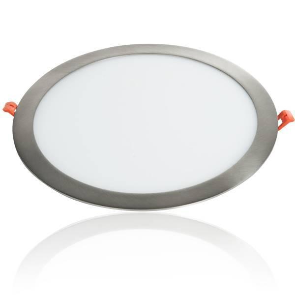LED Panel Einbaustrahler rund silber 24W Ø300mm 3000K