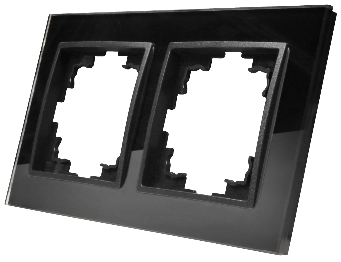 Glas-Rahmen LEDeco STYLE, 2-fach, schwarz