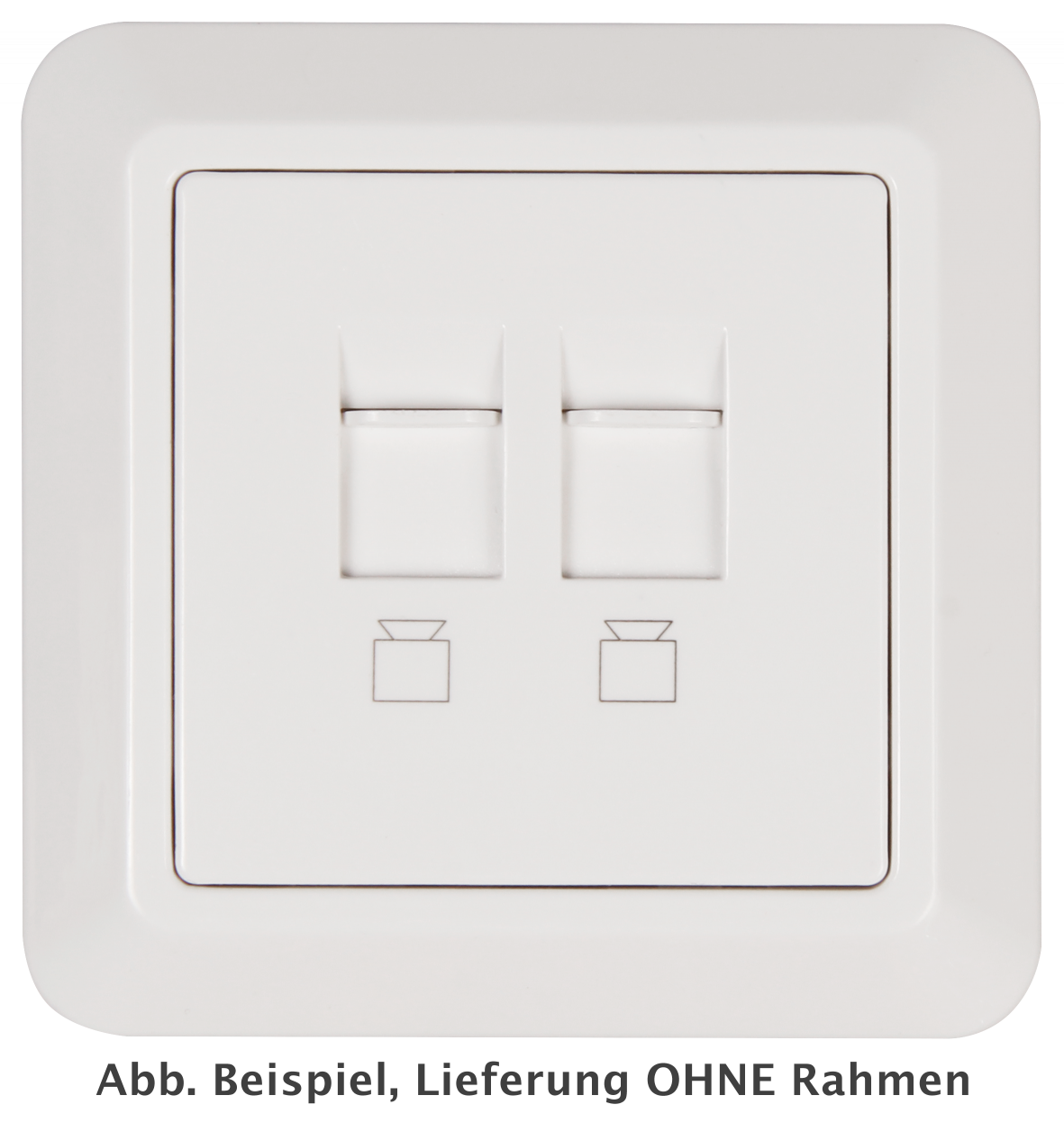 Netzwerkdose LEDeco Cup 2x RJ45, UP, weiß