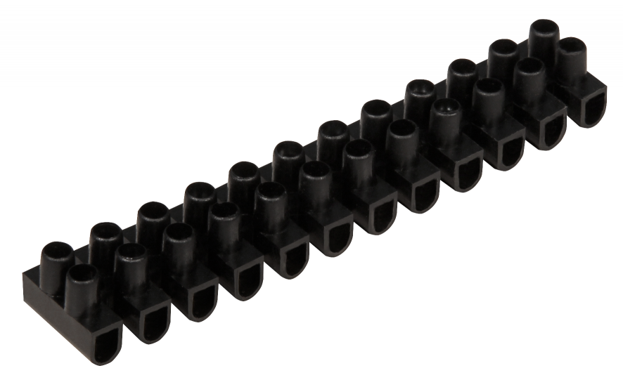 Lüsterklemme LEDeco, 12 Klemmen, 2,5mm², 3A, schwarz